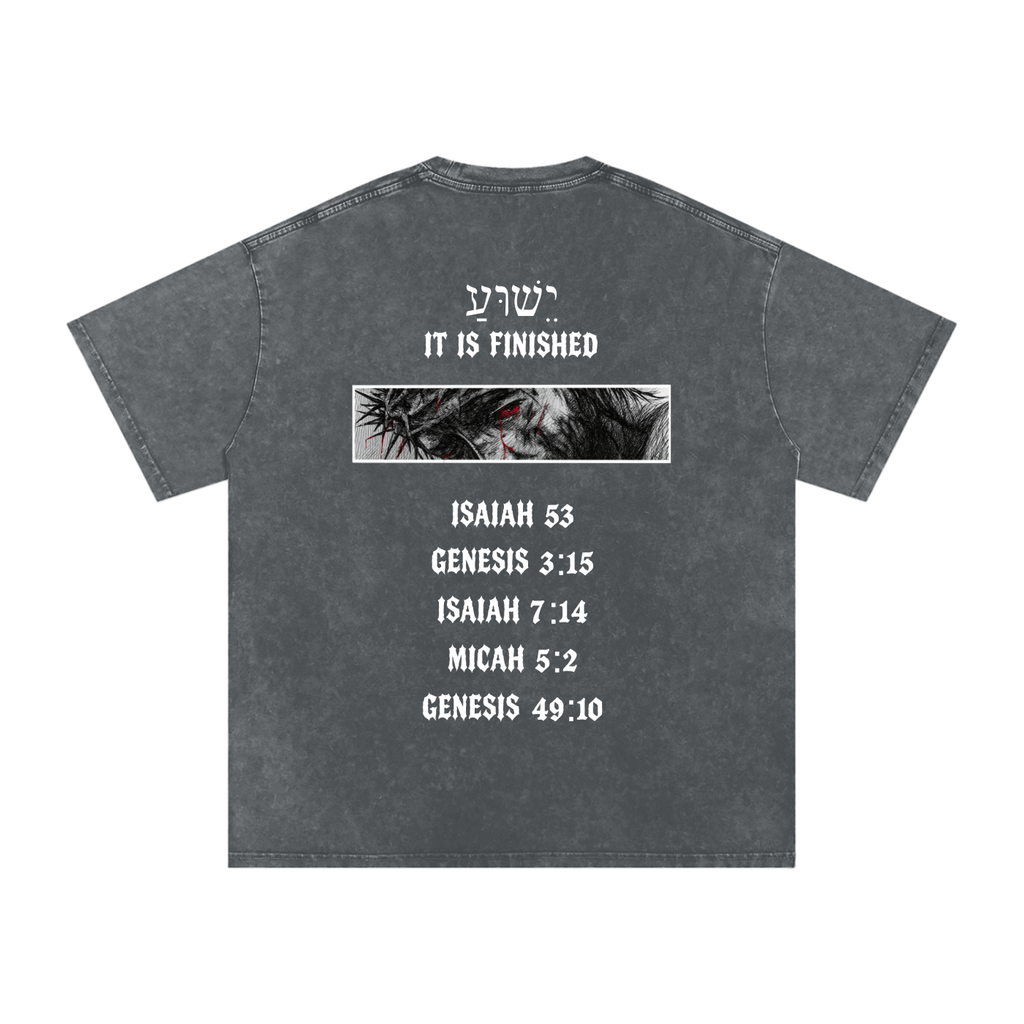 All of a Sudden // It Is Finished // Snow Washed Oversized Cotton T-Shirt