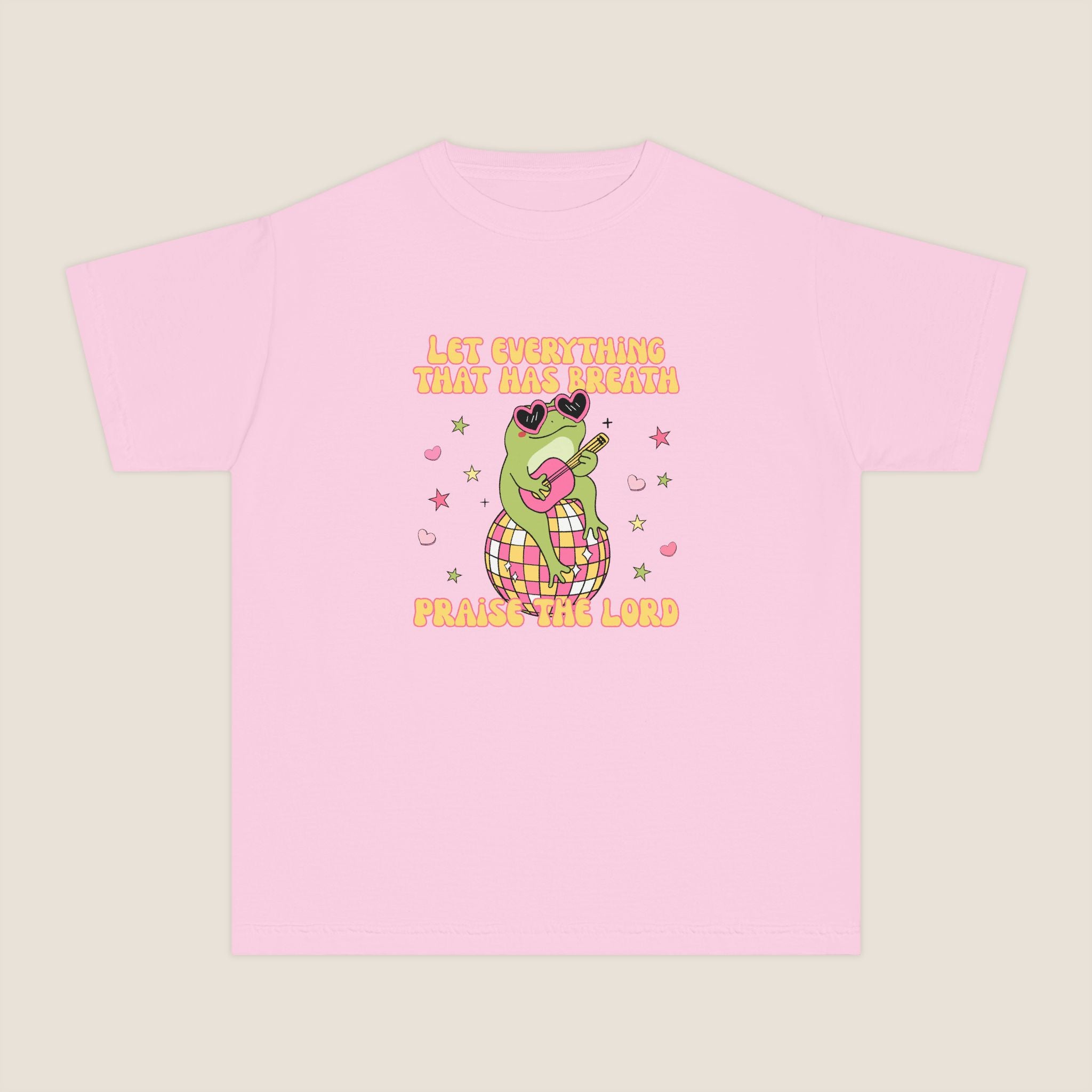 "Let Everything That Has Breath" Disco Frog Comfort Colors Youth Unisex Tee