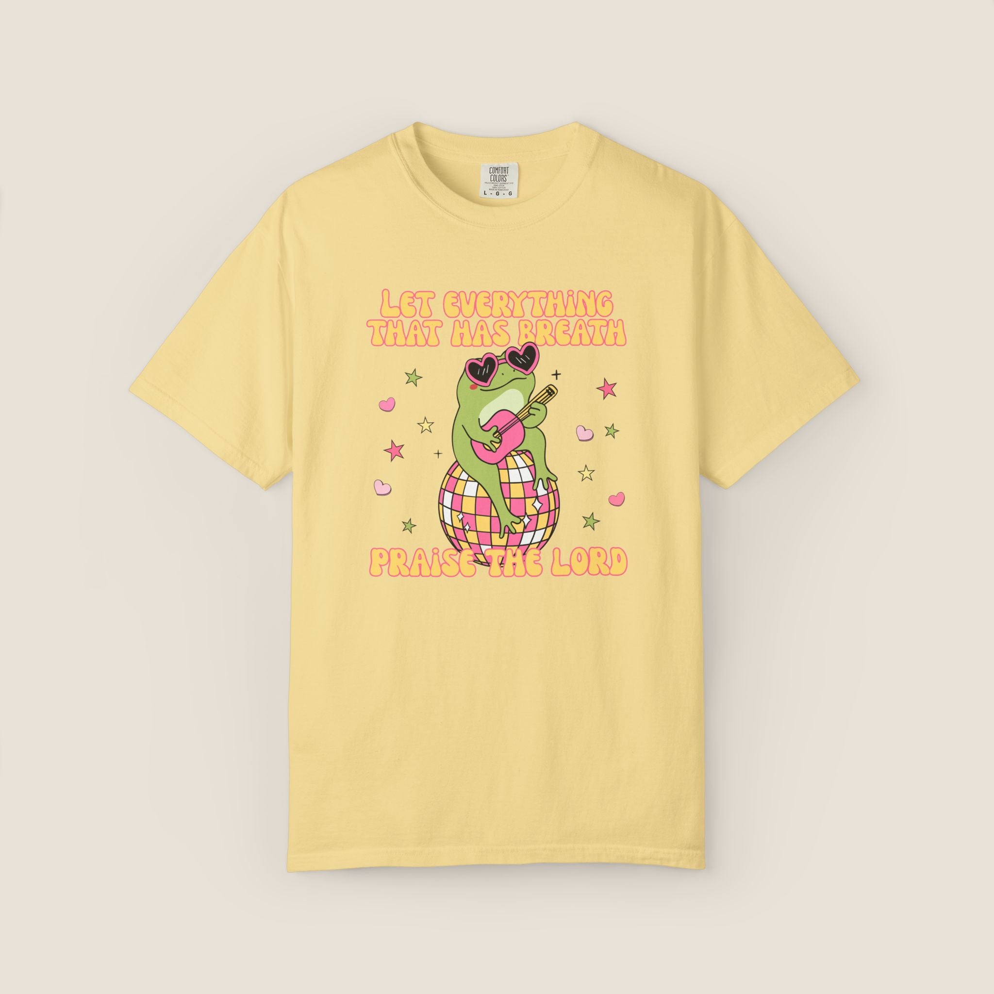 "Let Everything That Has Breath" Disco Frog Comfort Colors Adult's Unisex Tee