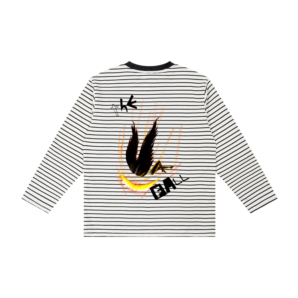 Pride = Death // The Fall // Kid's Striped Long Sleeve T-Shirt