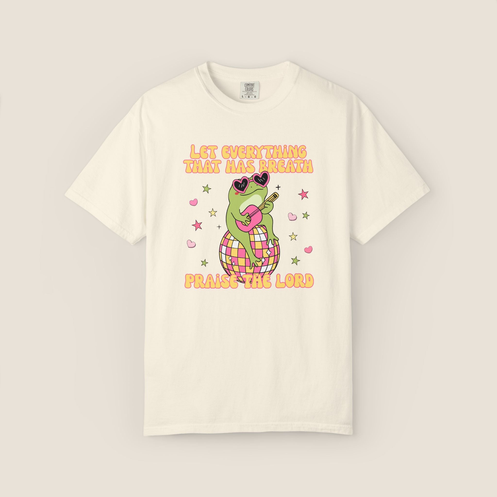 "Let Everything That Has Breath" Disco Frog Comfort Colors Adult's Unisex Tee