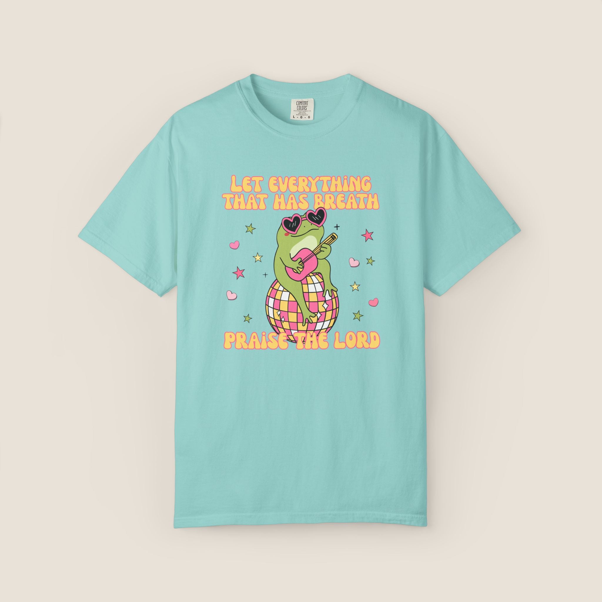 "Let Everything That Has Breath" Disco Frog Comfort Colors Adult's Unisex Tee
