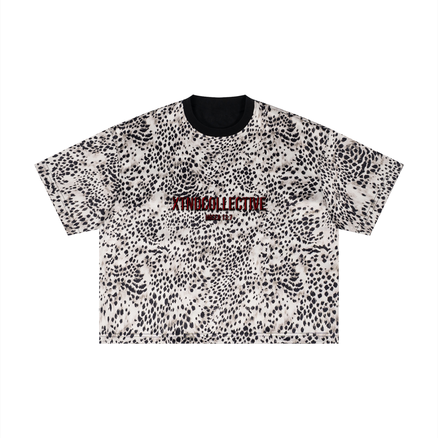XTND // Leopard // Unisex Leopard Print Boxy T-Shirt