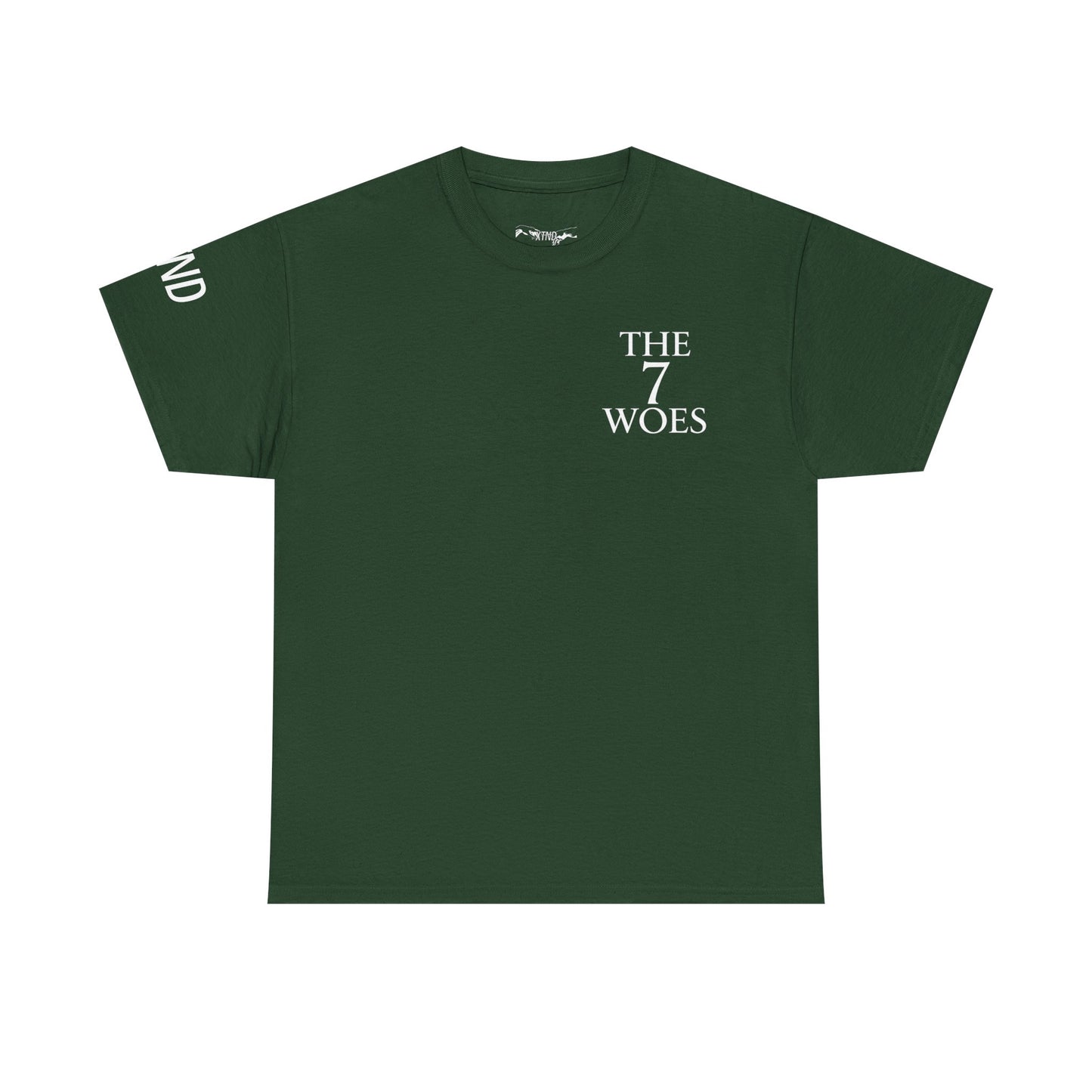 Seven Woes Tee — Back Design