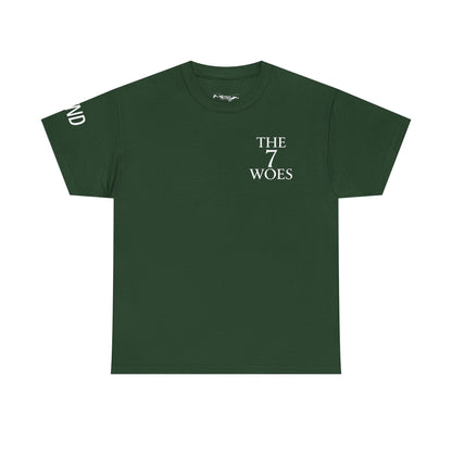 Seven Woes Tee — Back Design