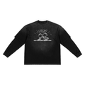 XTND // Eloi Eloi // Sunfade Hand-Frayed Faux Two-Piece T-Shirt