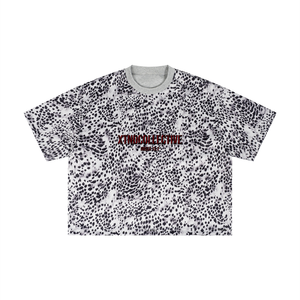 XTND // Leopard // Unisex Leopard Print Boxy T-Shirt