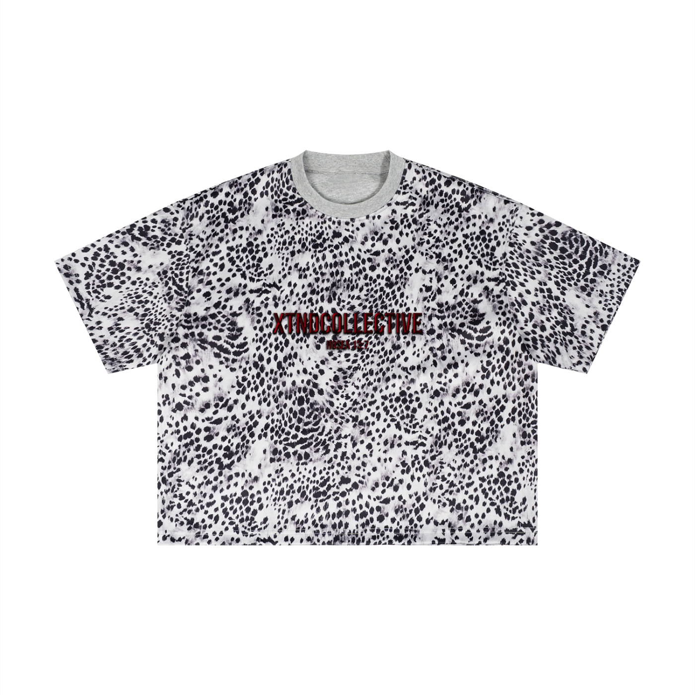 XTND // Leopard // Unisex Leopard Print Boxy T-Shirt