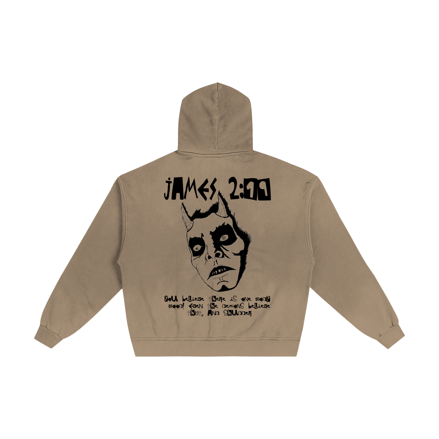 XTND // James 2:19 // Hand-Frayed Sunfade Zip Hoodie