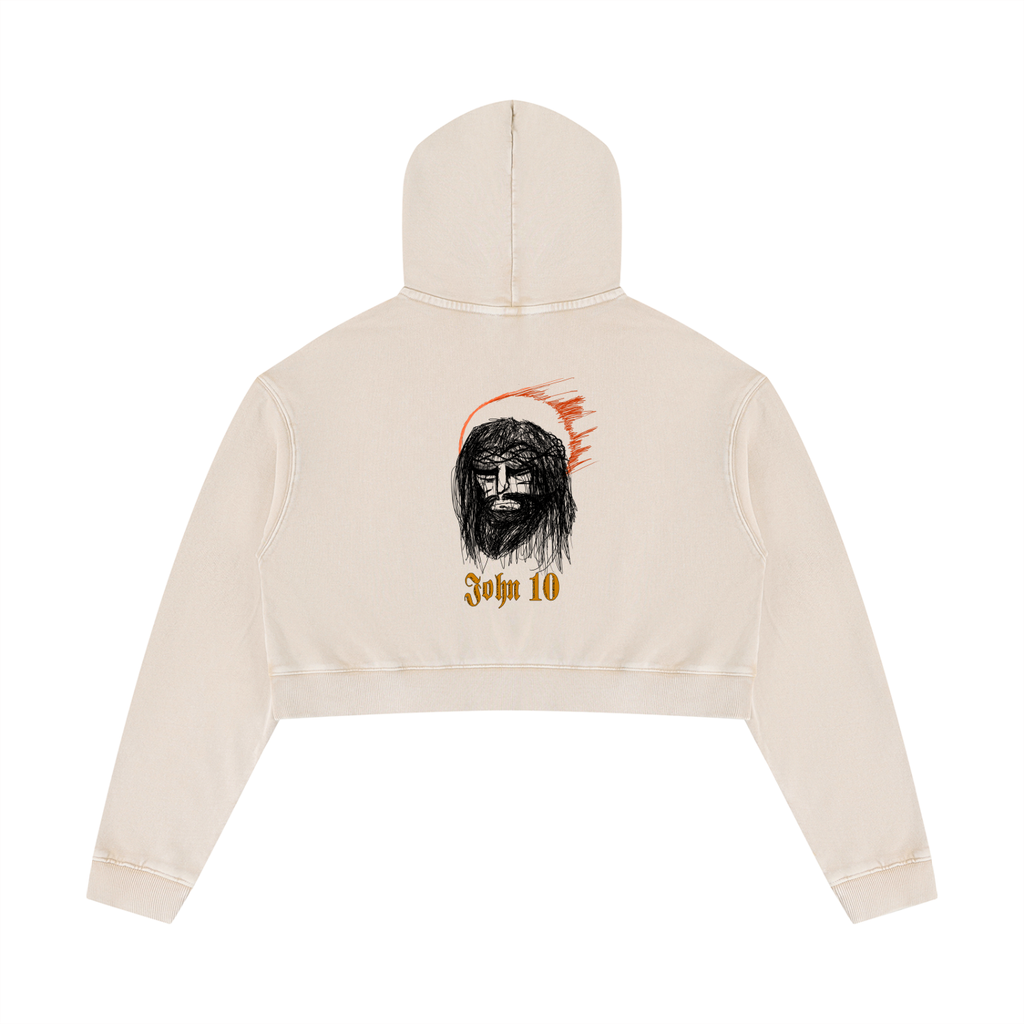 XTND // John 10 // Women’s Mineral Washed Crop Hoodie