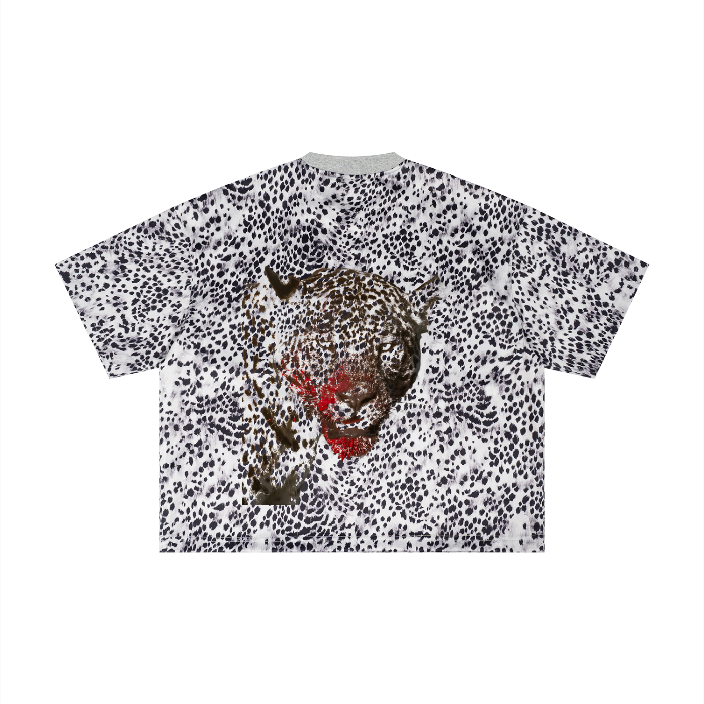 XTND // Leopard // Unisex Leopard Print Boxy T-Shirt