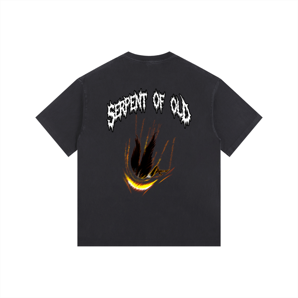 XTND // Serpent of Old // Vintage Washed Oversized Cotton T-Shirt