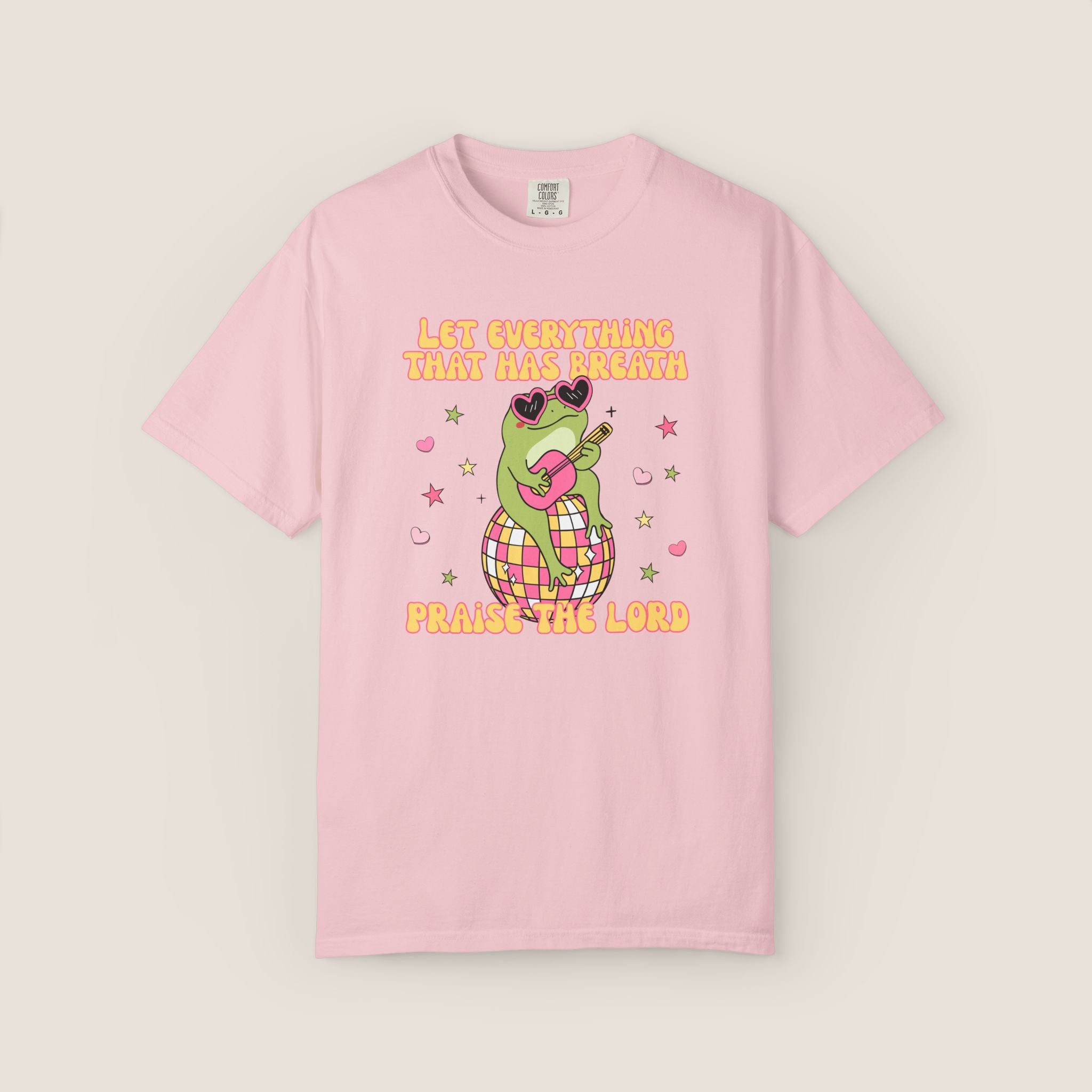 "Let Everything That Has Breath" Disco Frog Comfort Colors Adult's Unisex Tee