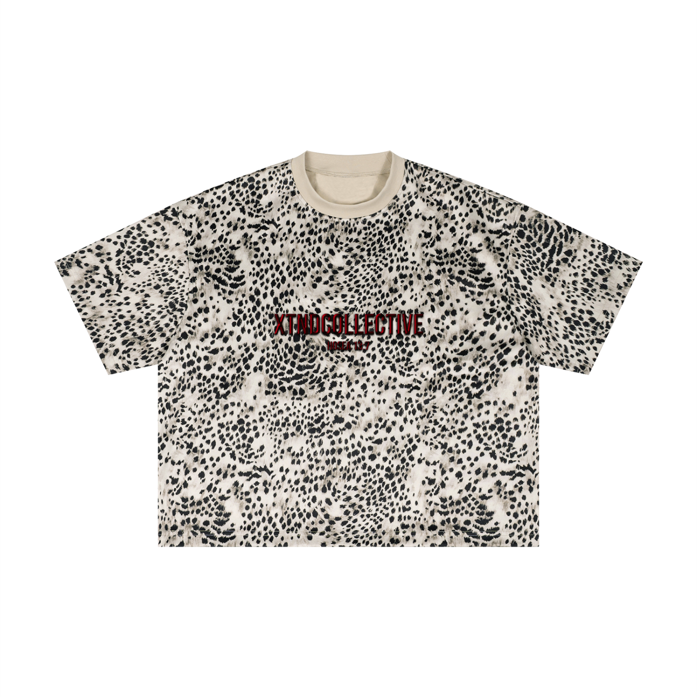 XTND // Leopard // Unisex Leopard Print Boxy T-Shirt