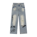 XTND // Logo // Vintage Wash Distressed Denim Jeans