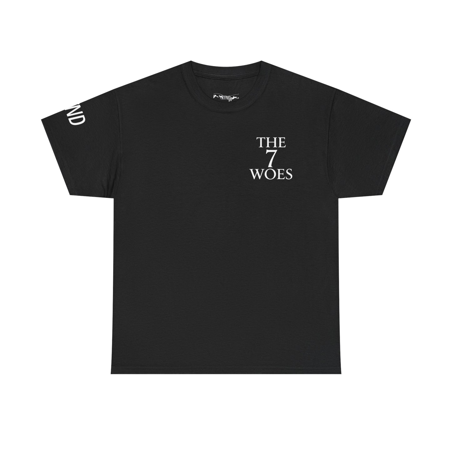 Seven Woes Tee — Back Design