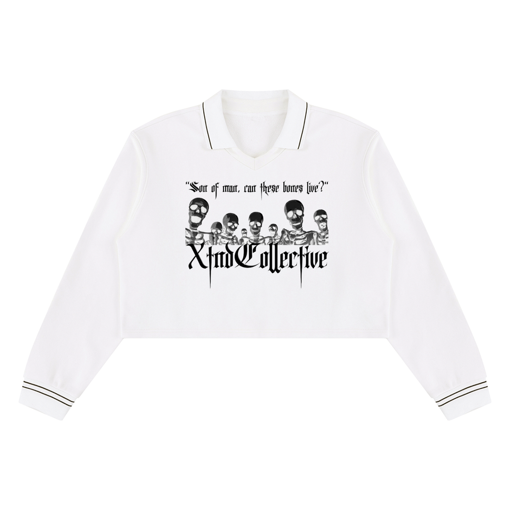 XTND // Ezekiel 37:3 // Women’s Crop Collared Sweatshirt