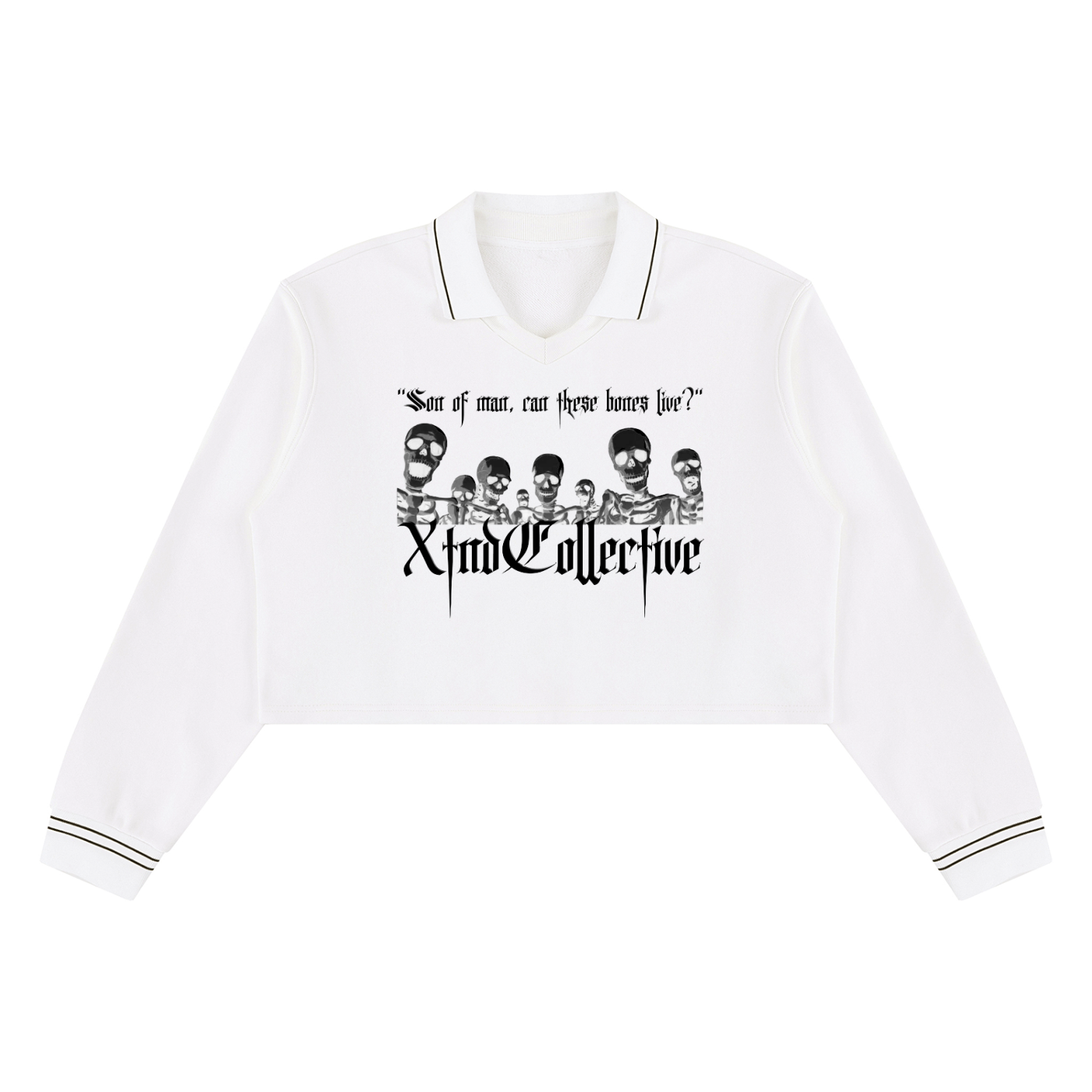 XTND // Ezekiel 37:3 // Women’s Crop Collared Sweatshirt