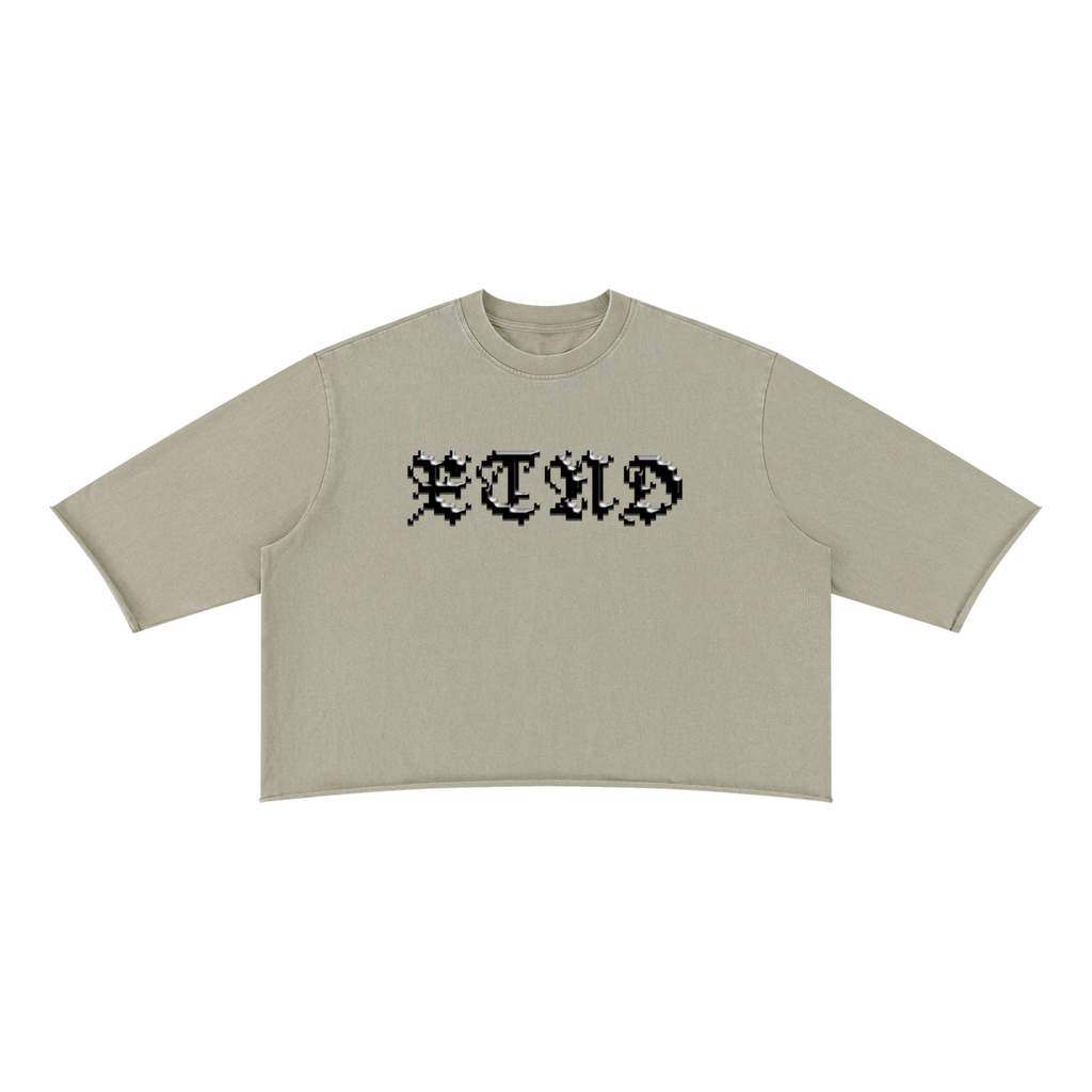 XTND // My God, My God // Unisex Mineral Wash Raw Hem Boxy T-Shirt