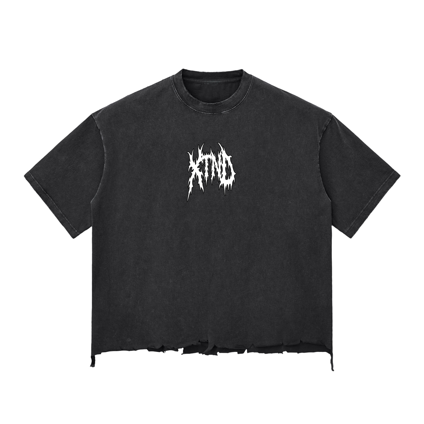 XTND // Serpent of Old // Snow Wash Raw-Hem Boxy T-shirt