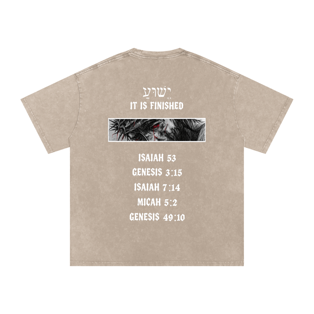 All of a Sudden // It Is Finished // Snow Washed Oversized Cotton T-Shirt