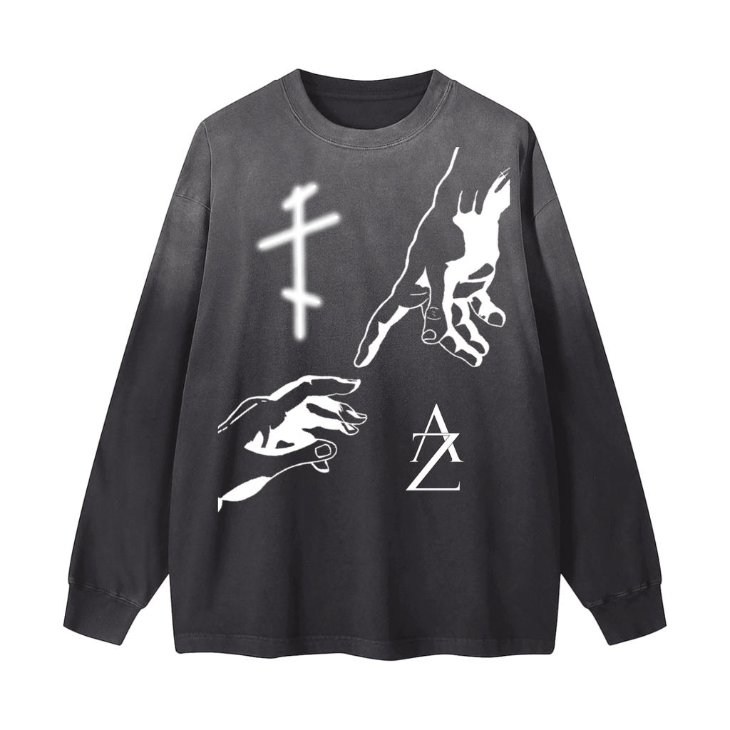 I Am Not God // Barely Lifted // Gradient Washed Long Sleeve Sweatshirt