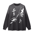 I Am Not God // Barely Lifted // Gradient Washed Long Sleeve Sweatshirt