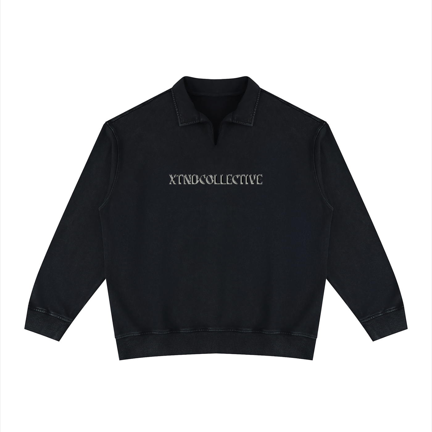 XTND // Deny Flesh // Unisex Vintage Wash Collared Sweatshirt