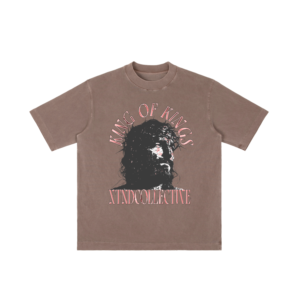 XTND // King of Kings // Vintage Wash Drop Shoulder T-shirt