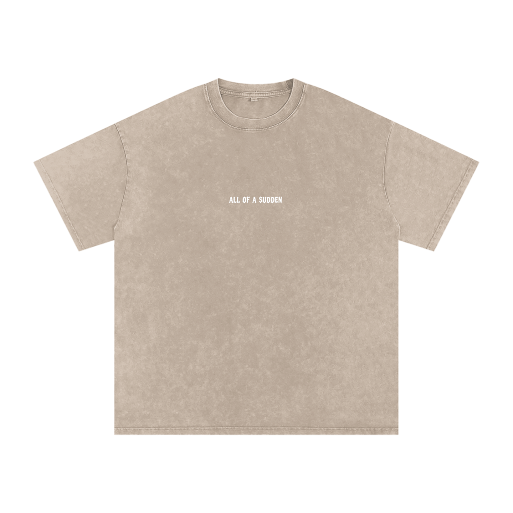 All of a Sudden // It Is Finished // Snow Washed Oversized Cotton T-Shirt