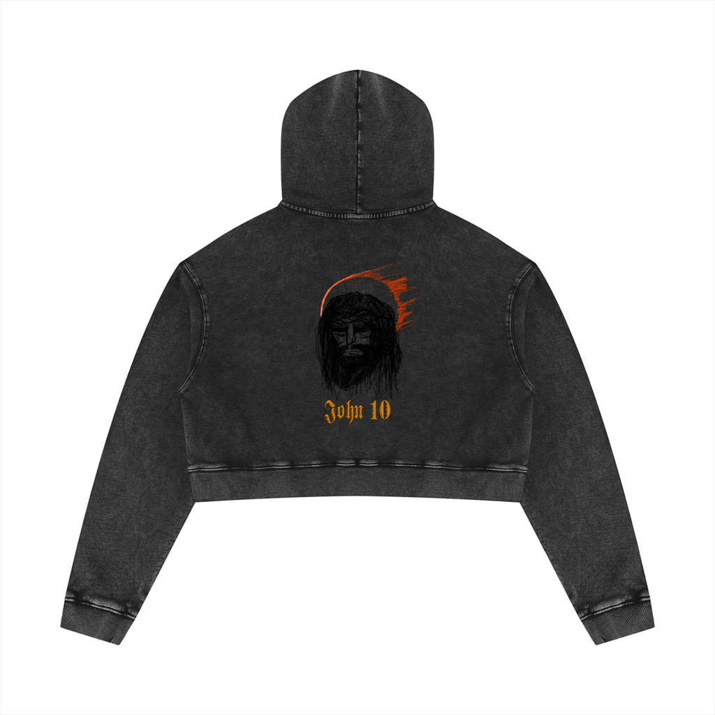 XTND // John 10 // Women’s Mineral Washed Crop Hoodie