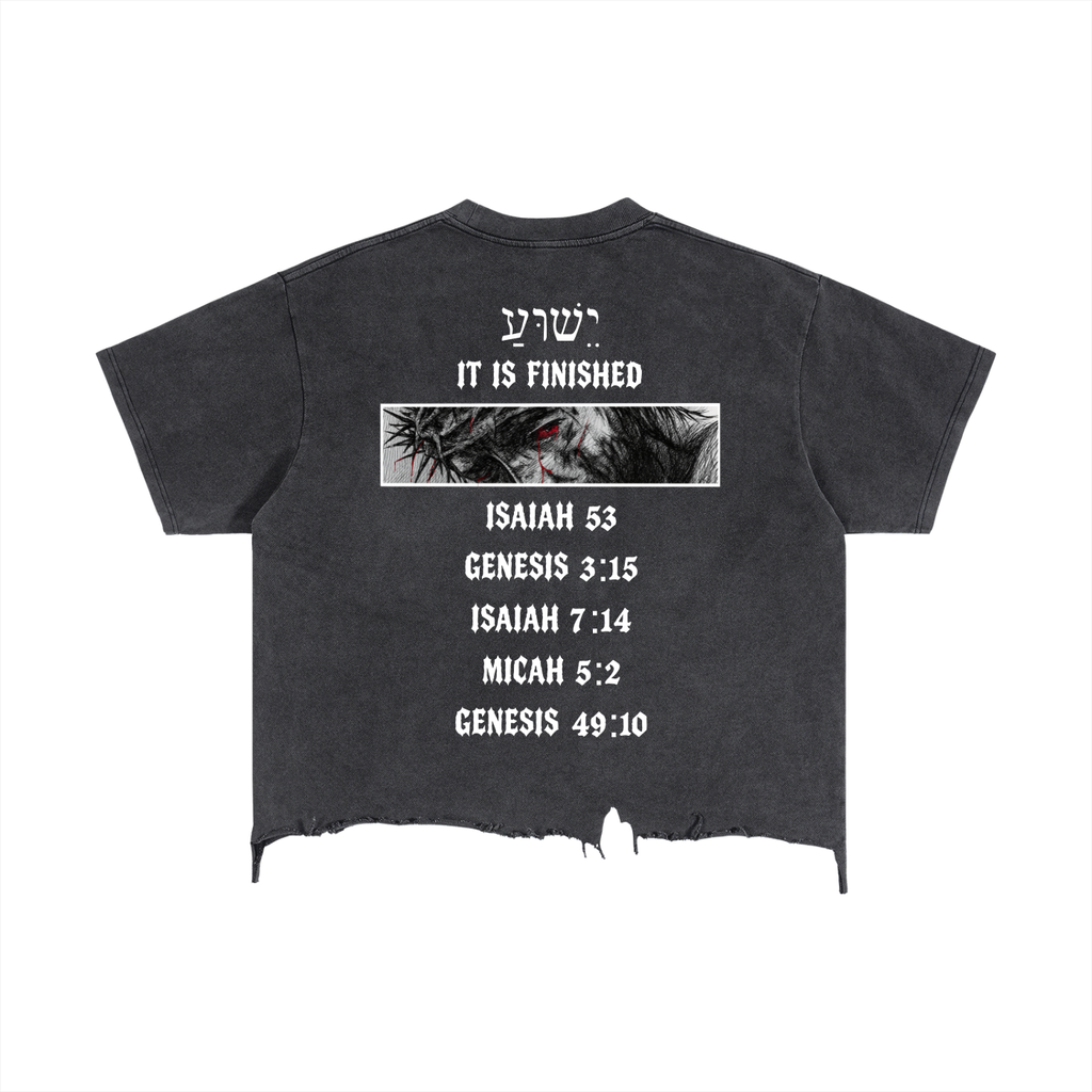 All of a Sudden // It Is Finished // Distressed Mineral Wash Tee