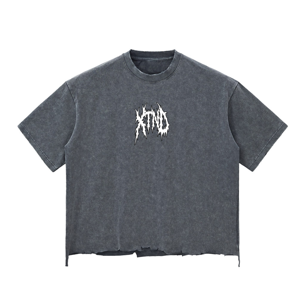 XTND // Serpent of Old // Snow Wash Raw-Hem Boxy T-shirt
