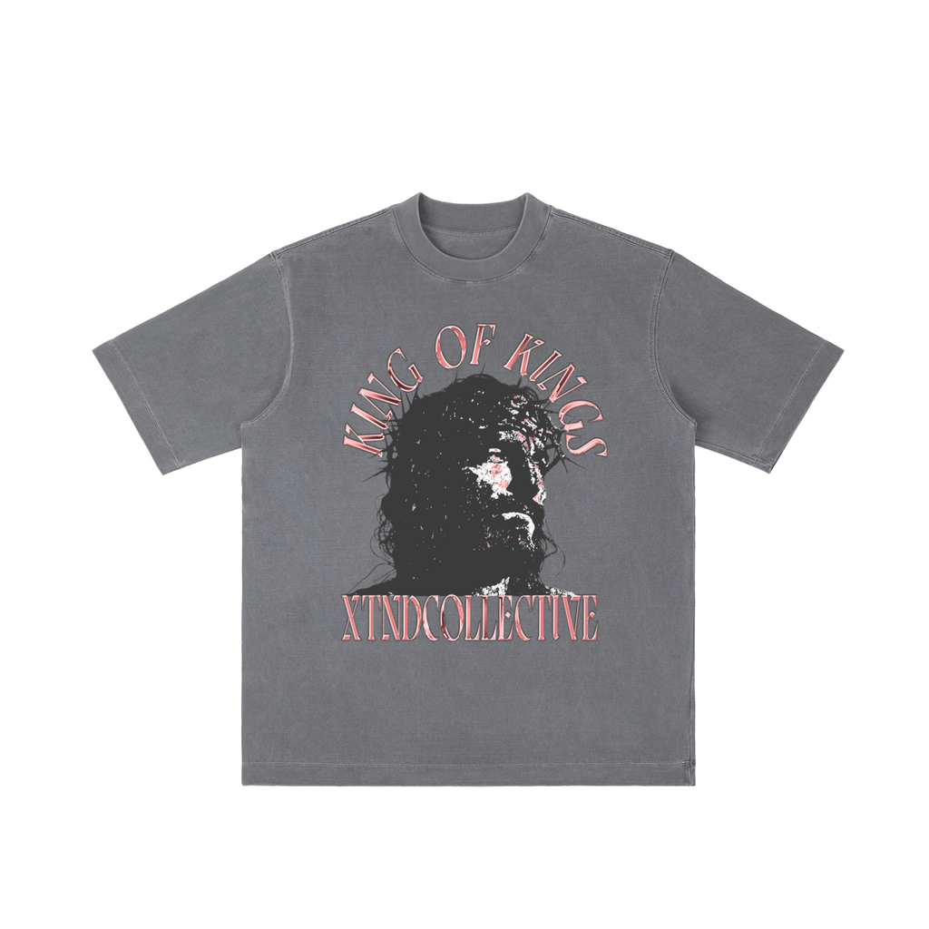 XTND // King of Kings // Vintage Wash Drop Shoulder T-shirt